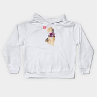 Lakeland Terrier watercolour Kids Hoodie